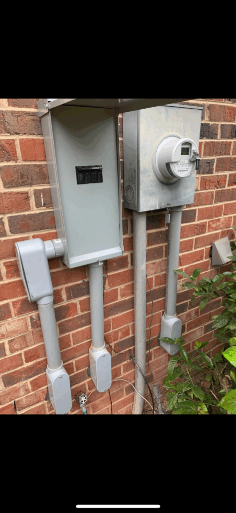 Service upgrade made in conduit for extra safety.